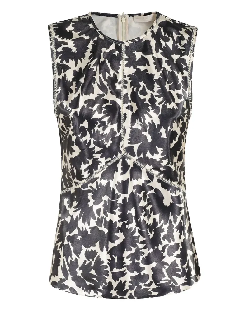 Ulla Johnson Raven Top mit Blumen-Print - Schwarz Schwarz