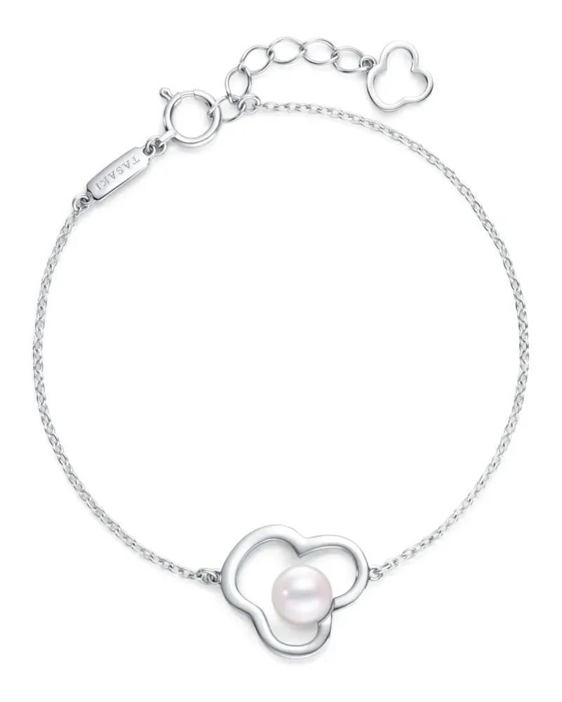 TASAKI 18kt Chants Weißgoldarmband mit Akoya-Perle - Silber Silber