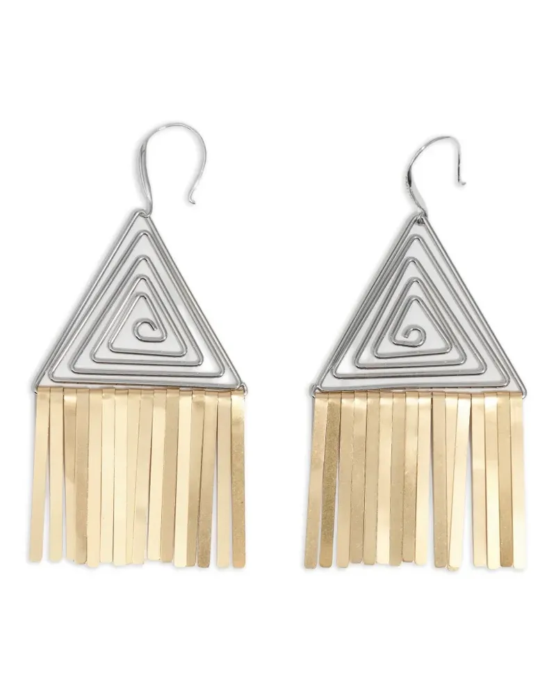BIMBA Y LOLA Triangel-Ohrringe mit Fransen - Silber Silber