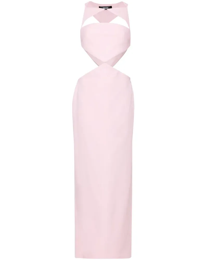 Versace Maxikleid mit Cut-Outs - Rosa Rosa