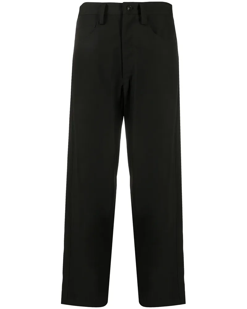 Yohji Yamamoto Hose mit geradem Bein - Schwarz Schwarz