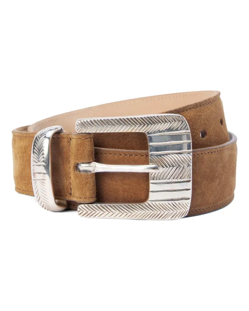 L'Agence Aya Western Gürtel aus Wildleder - Braun Braun