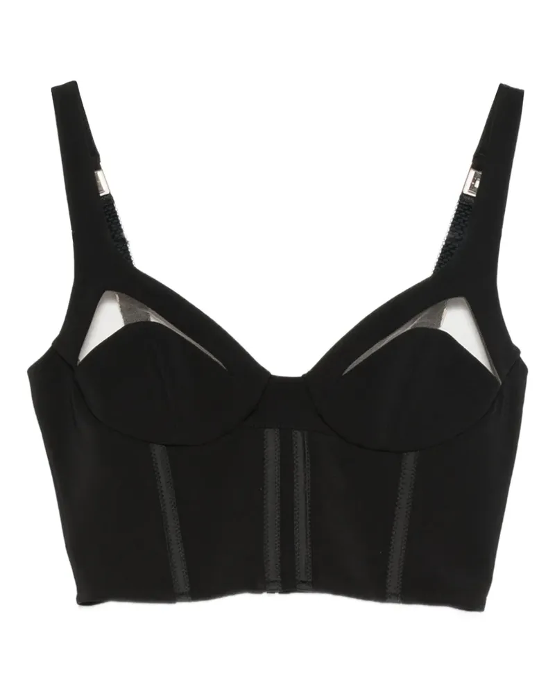 Elisabetta Franchi Top mit Cut-Out - Schwarz Schwarz