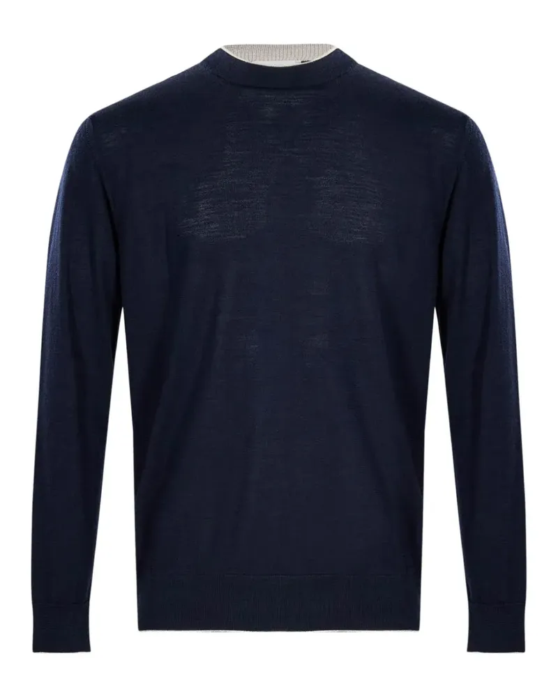 Eleventy Pullover mit Kontrastdetails - Blau Blau