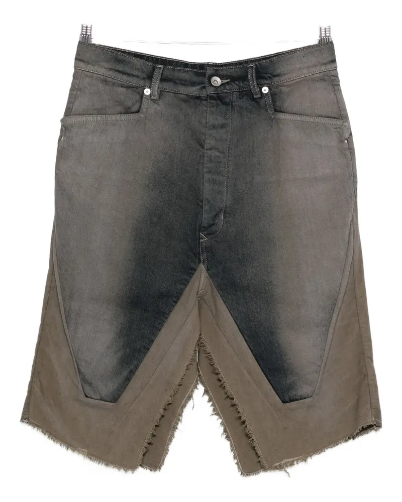 Rick Owens frayed denim skirt - Grau Grau
