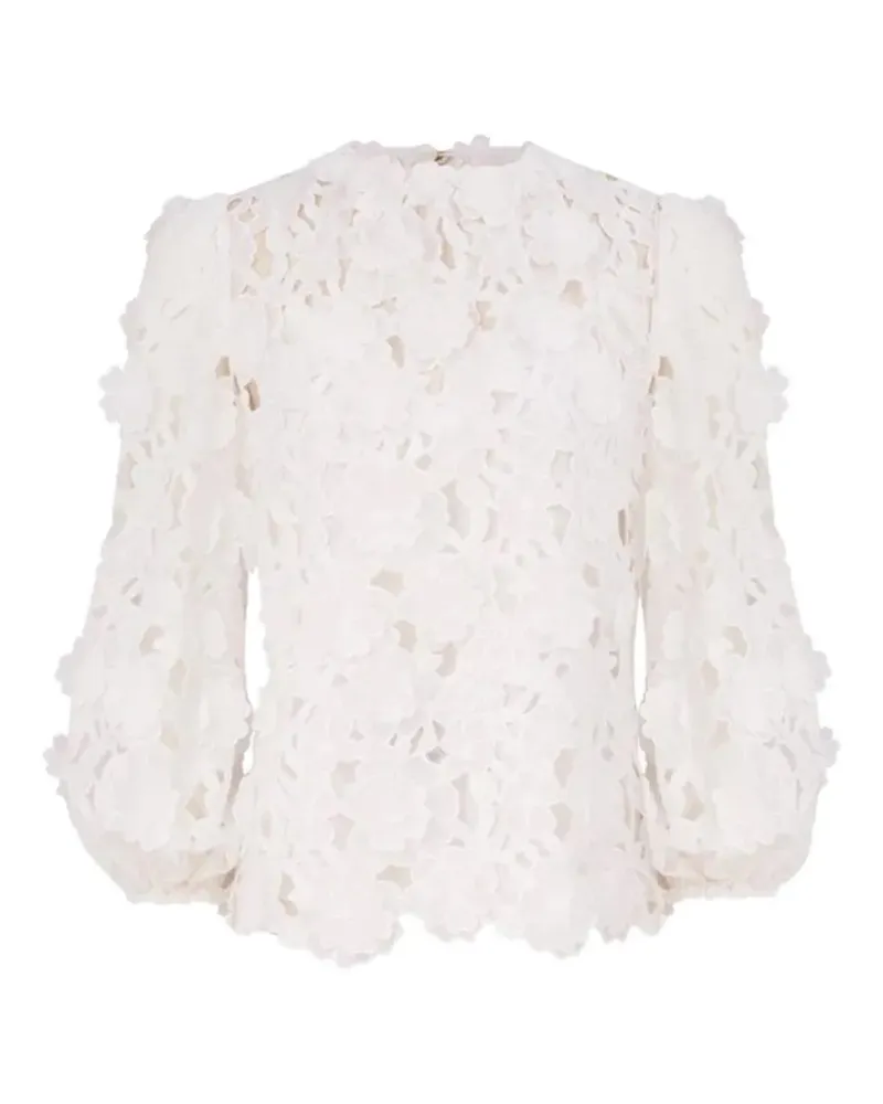Zimmermann Patience floral blouse - Weiß Weiß