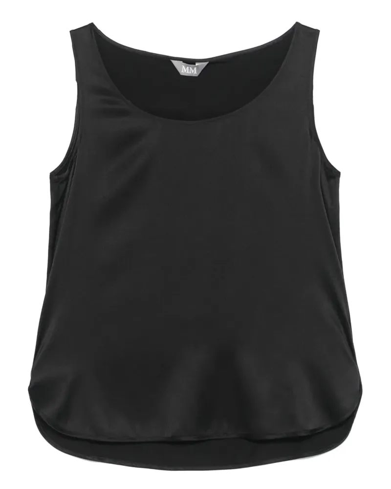 Max Mara Ärmellose Pan Bluse - Schwarz Schwarz