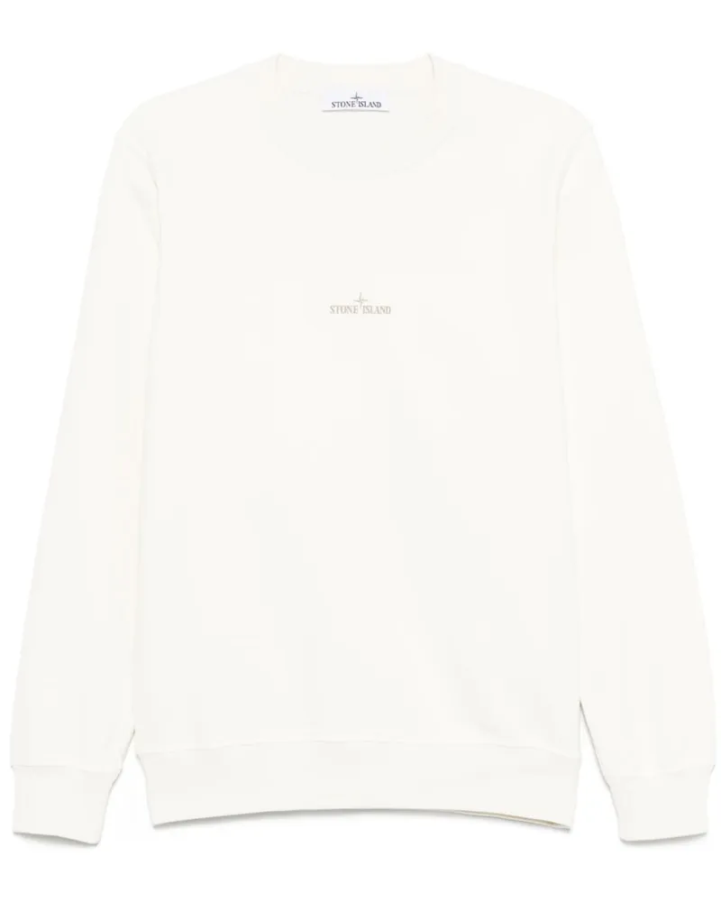 Stone Island Sweatshirt mit Kompass-Motiv - Weiß Weiß