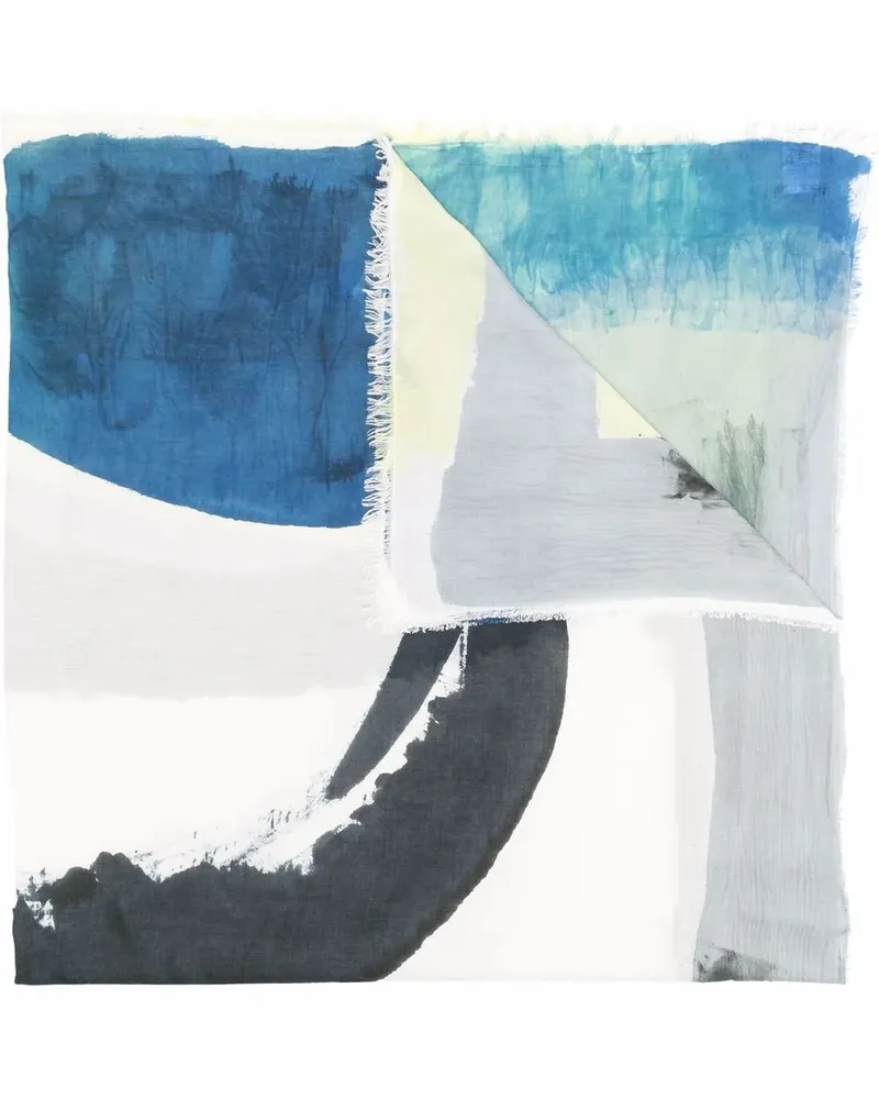 Faliero Sarti Schal mit Print - Blau Blau