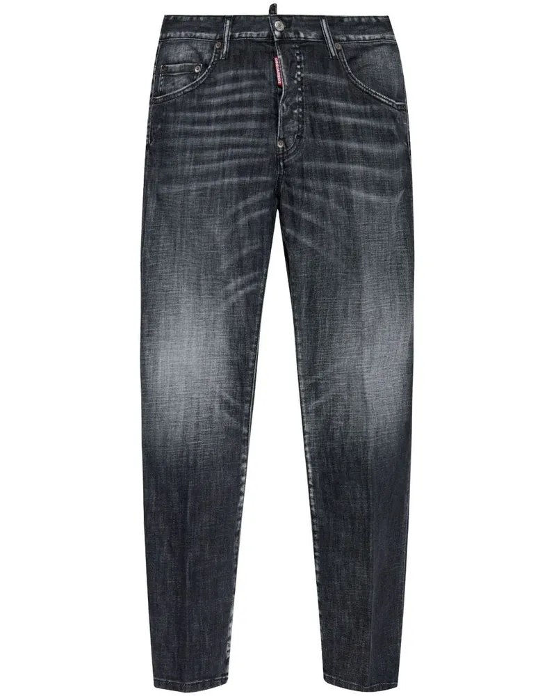 Dsquared2 Skater-Jeans mit gebürstetem Effekt - Schwarz Schwarz