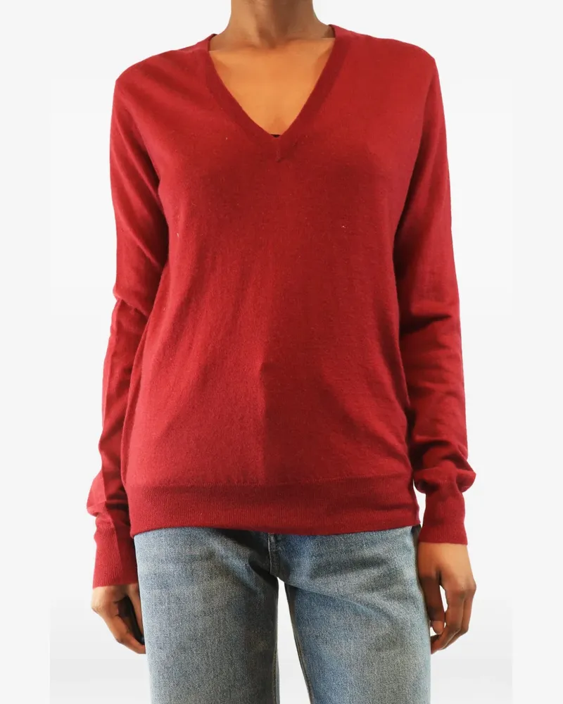 Joseph fine-knit V-neck sweater - Rot Rot