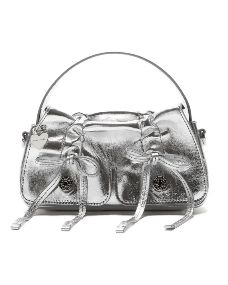 Acne Studios Satchel-Tasche mit Schleife - Silber Silber