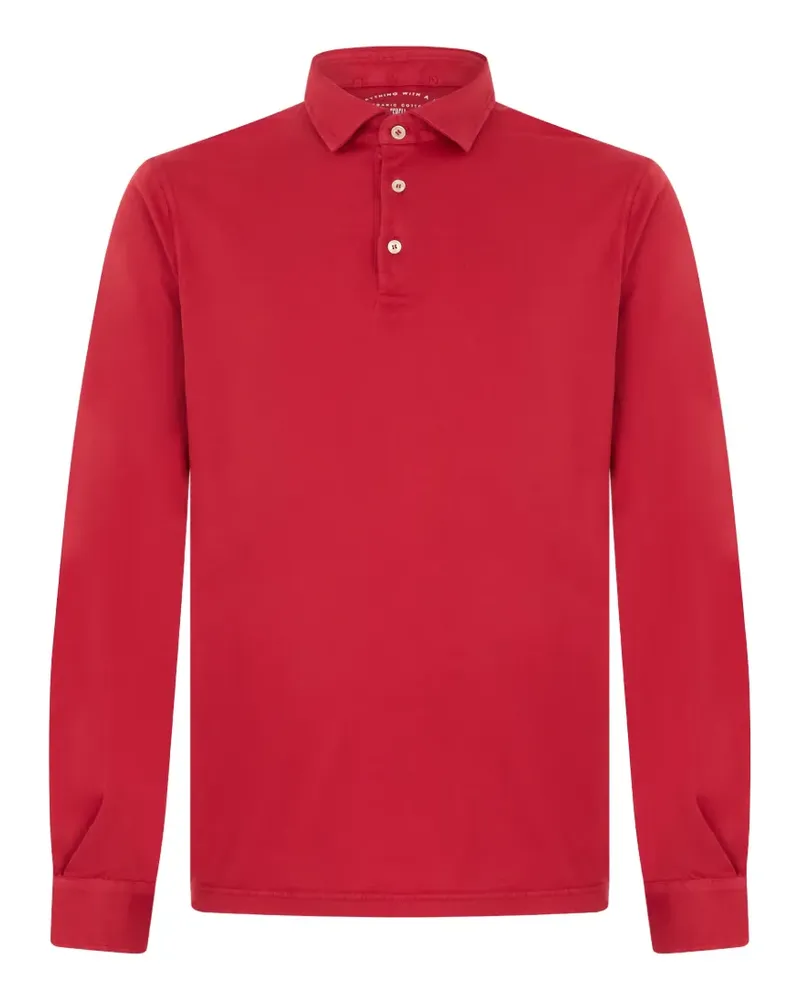 Fedeli Langärmeliges Poloshirt - Rot Rot