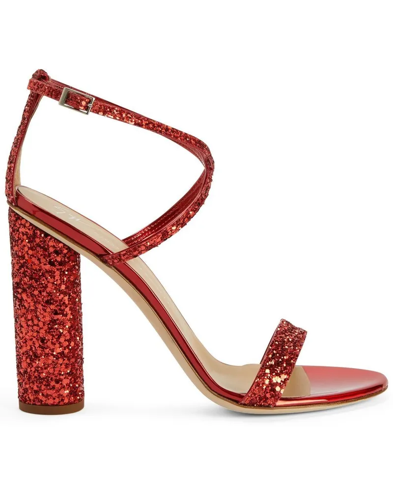 Giuseppe Zanotti Tara Sandalen im Glitter-Look 110mm - Rot Rot