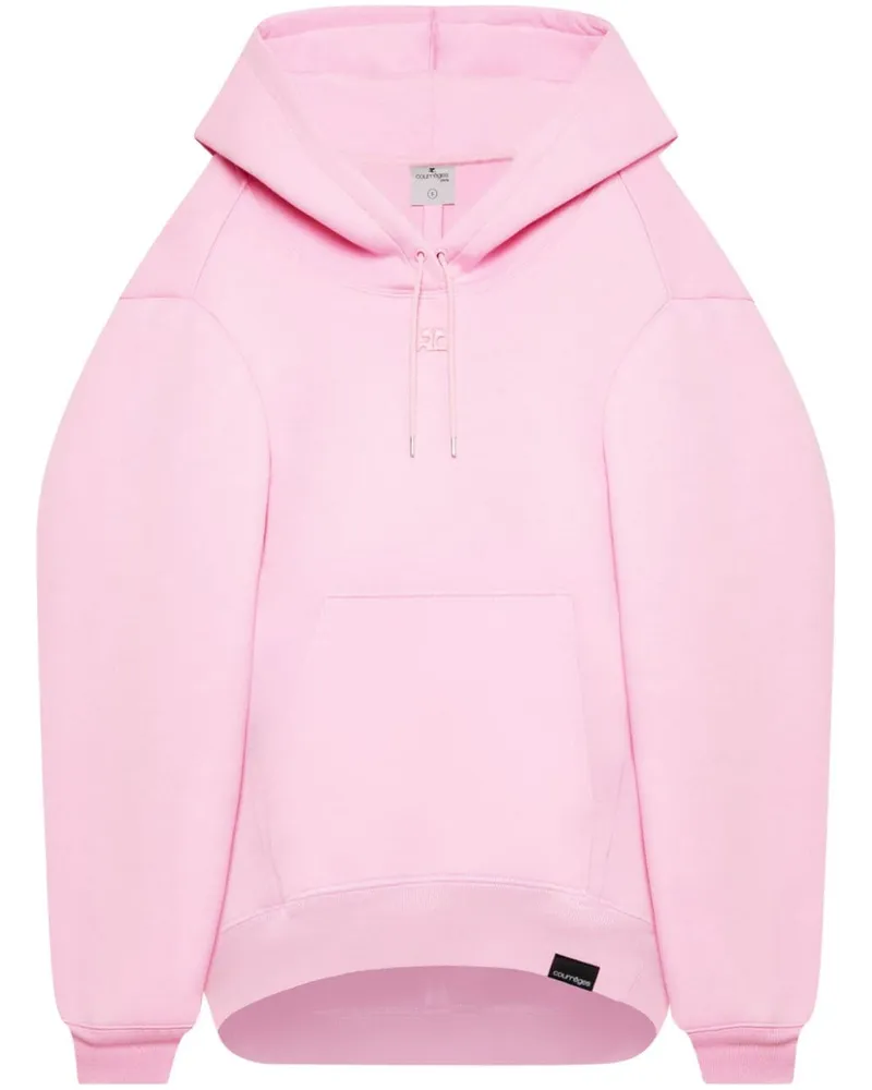 Courrèges Kleid mit Logo-Stickerei Rosa