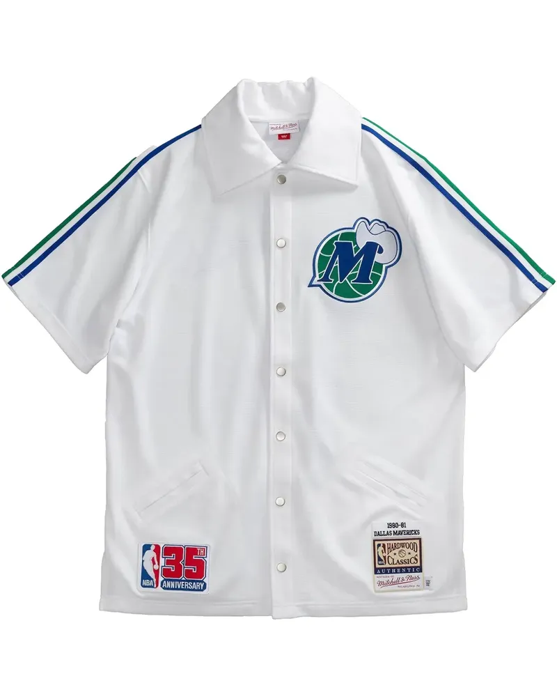 Mitchell & Ness 1980/81 Hardwood Classics Dallas Mavericks 35th Anniversary "White" Authentic Hemd - Weiß Weiß