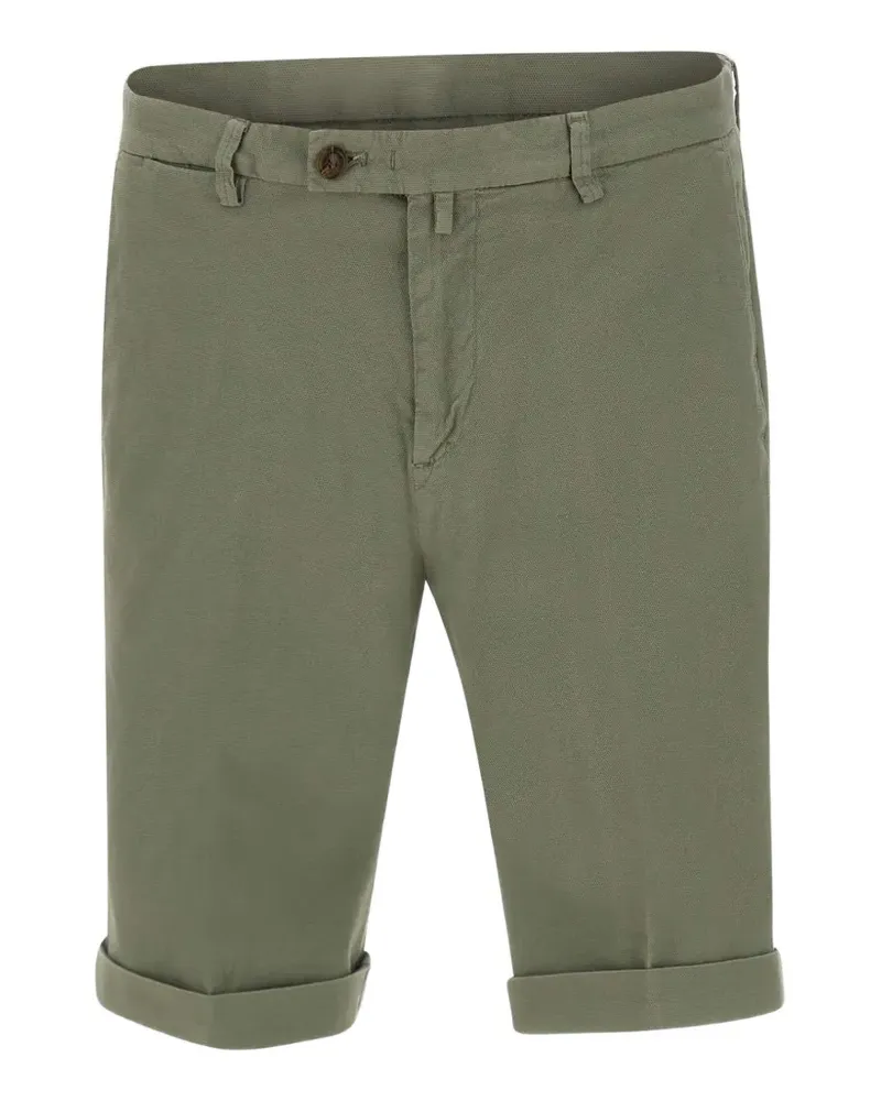 Briglia 1949 honeycomb-texture turn-up shorts - Grün Grün