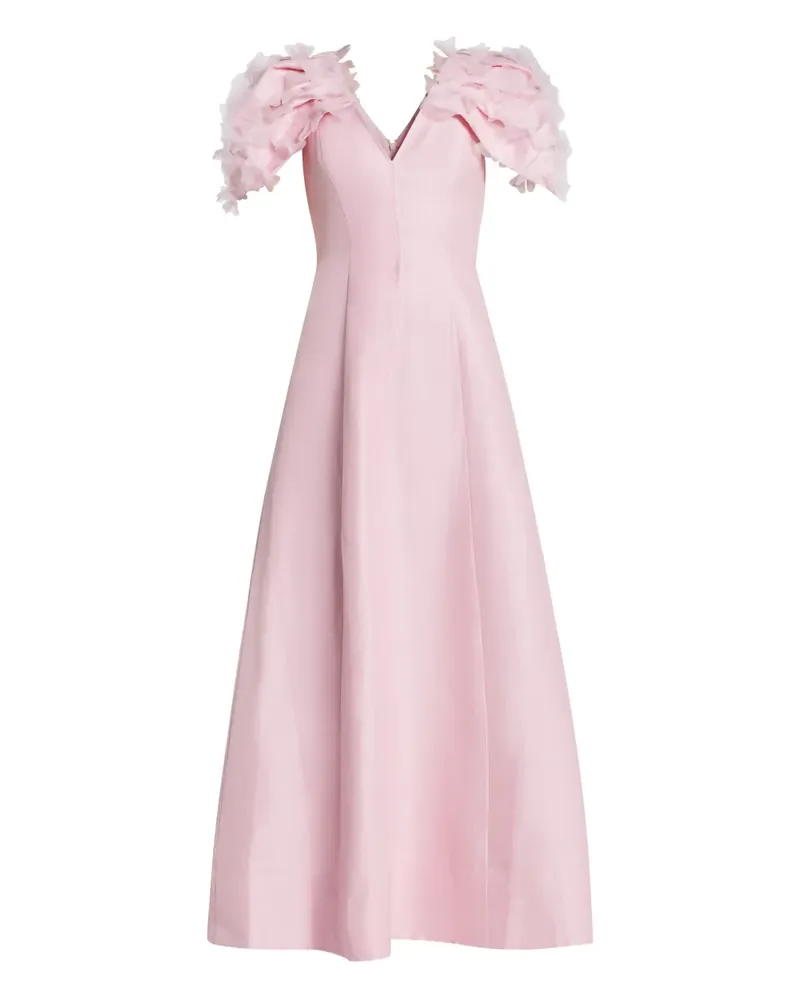 Aje. Abendkleid mit Puffärmeln - Rosa Rosa