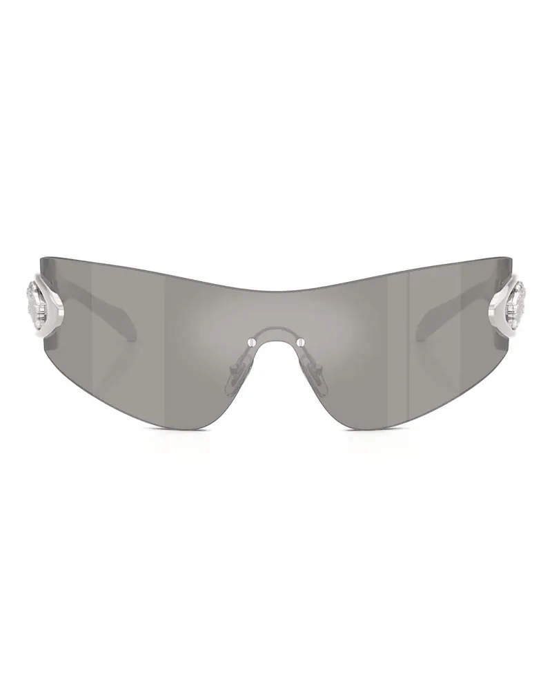 Versace Shield-Sonnenbrille mit Medusa-Detail - Grau Grau