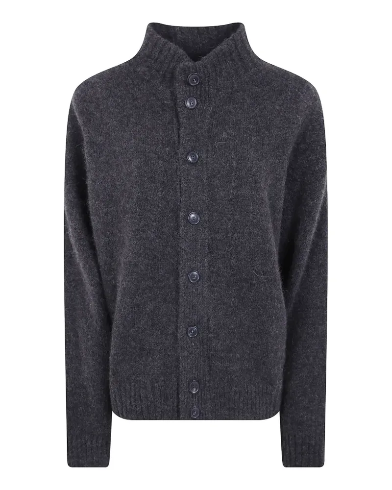 Filippo de Laurentiis Cardigan aus Alpaka mit Stehkragen - Grau Grau