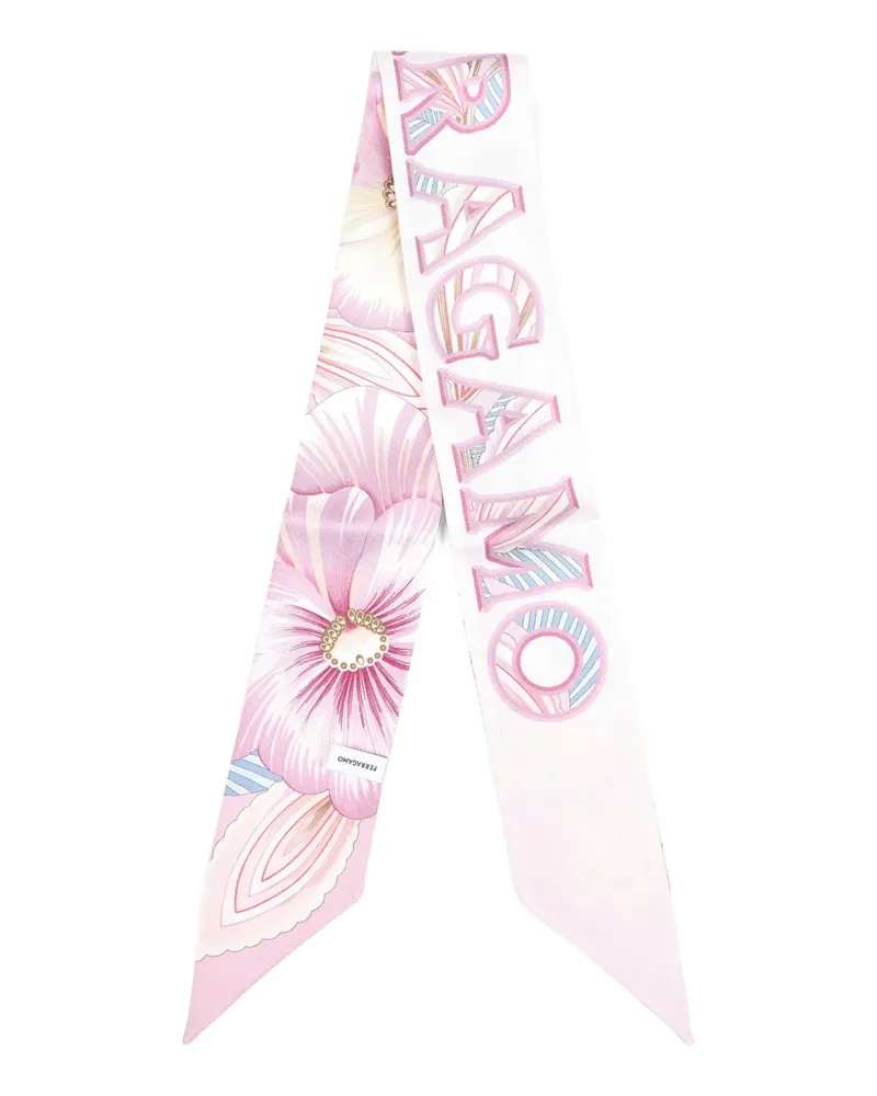 Ferragamo signature floral print scarf - Rosa Rosa
