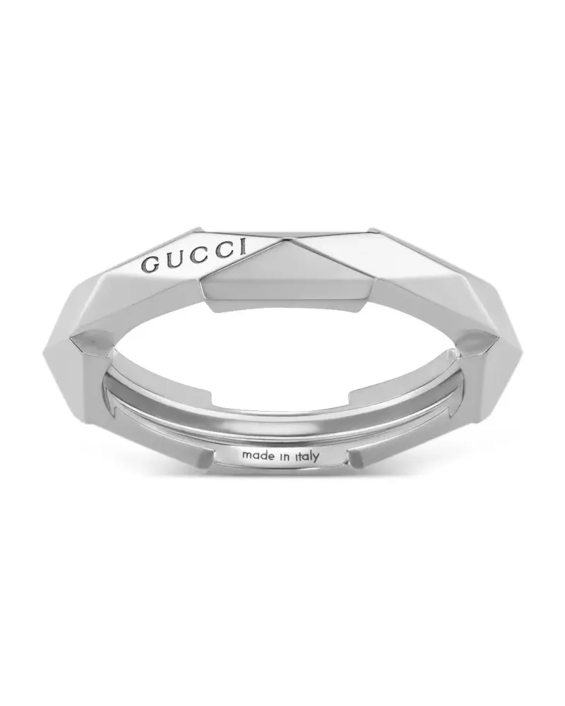 Gucci 18kt Link to Love Weißgoldring - Silber Silber