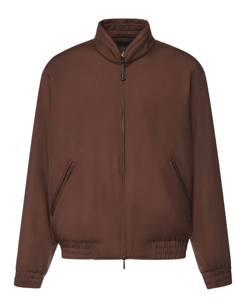 Loro Piana Kynan Bomberjacke mit Stehkragen - Braun Braun