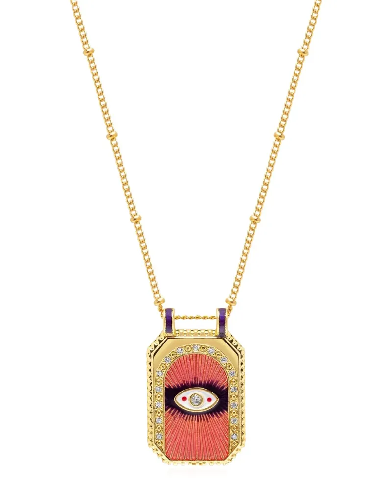 Nialaya evil-eye pendant necklace - Gold Gold