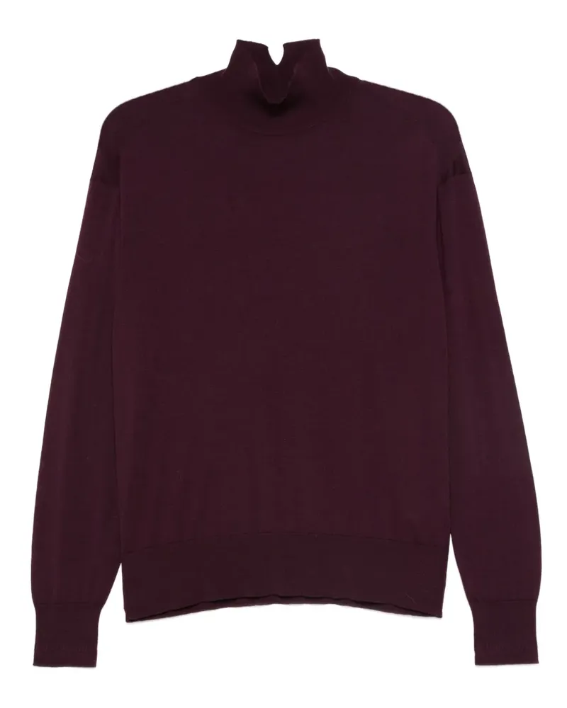 Another Tomorrow Pullover mit Rollkragen - Violett Violett