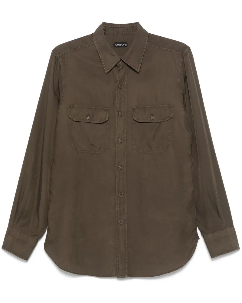 Tom Ford Klassisches Twill-Hemd - Braun Braun