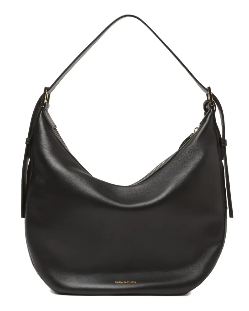 Fabiana Filippi maxi logo-detail shoulder bag - Schwarz Schwarz