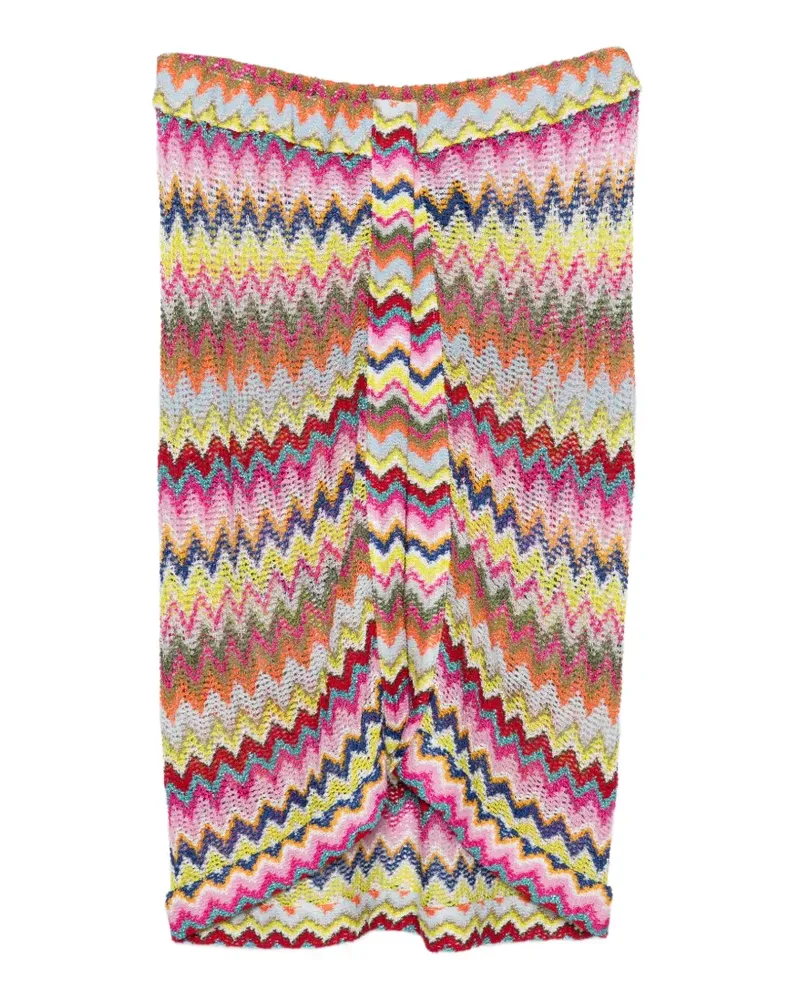 Missoni zigzag mini beach cover-up - Rosa Rosa