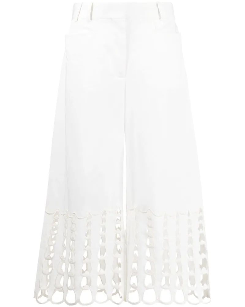 Stella McCartney Klassische Cropped-Hose Weiß