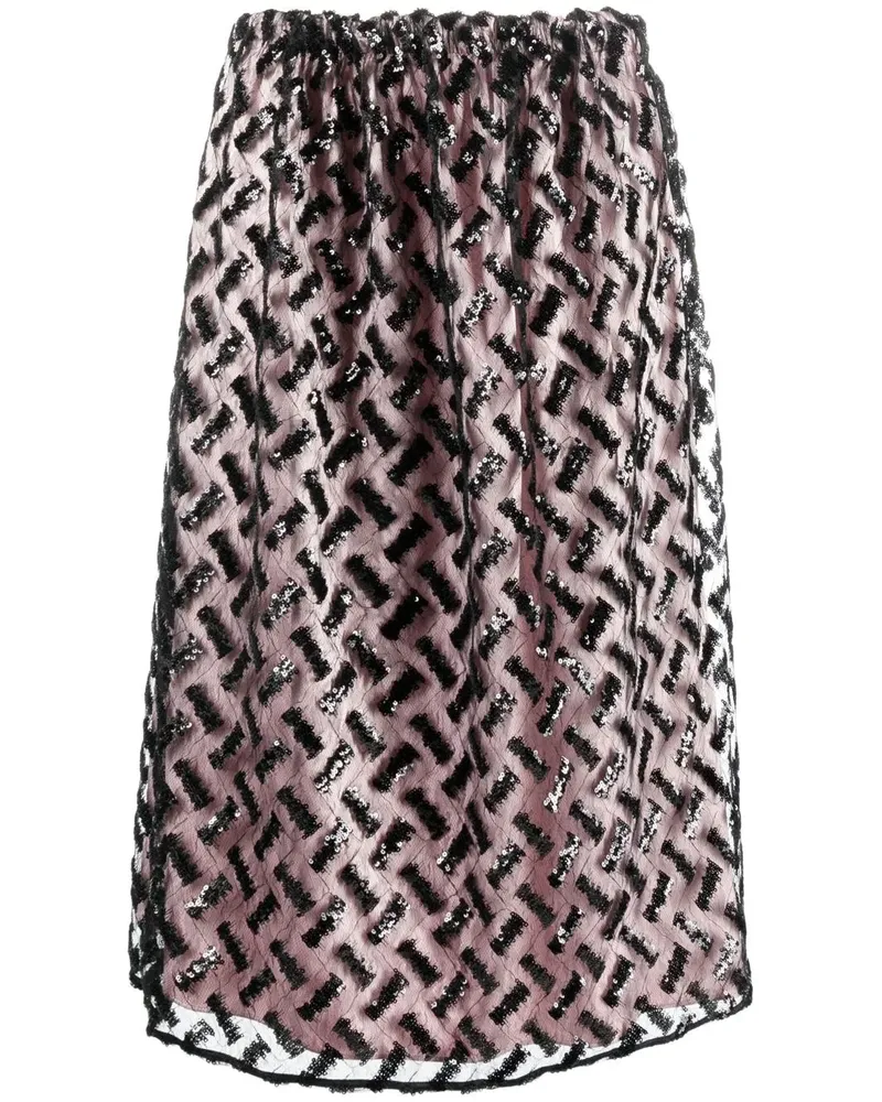 Emporio Armani A-Linien-Rock mit Pailletten - Rosa Rosa