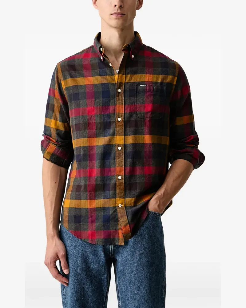 Barbour Danloch check-print herringbone shirt - Grau Grau