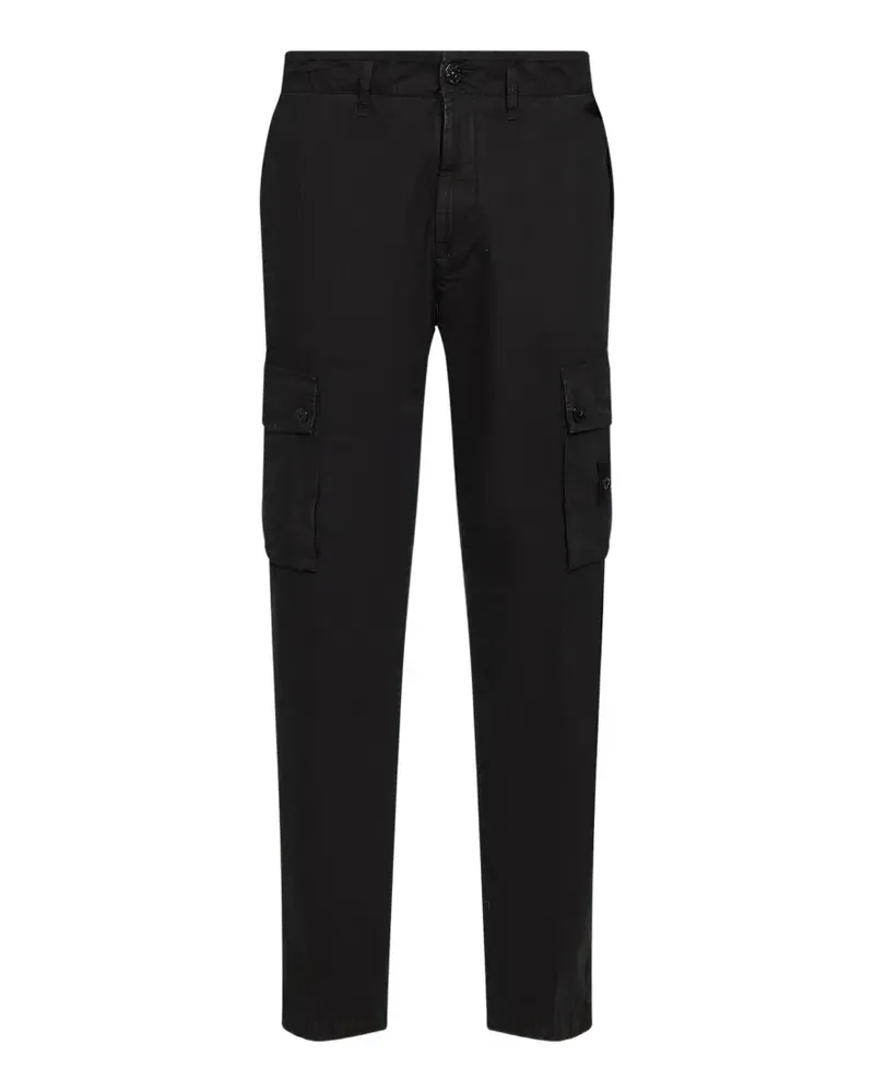Stone Island logo-patch trousers - Schwarz Schwarz