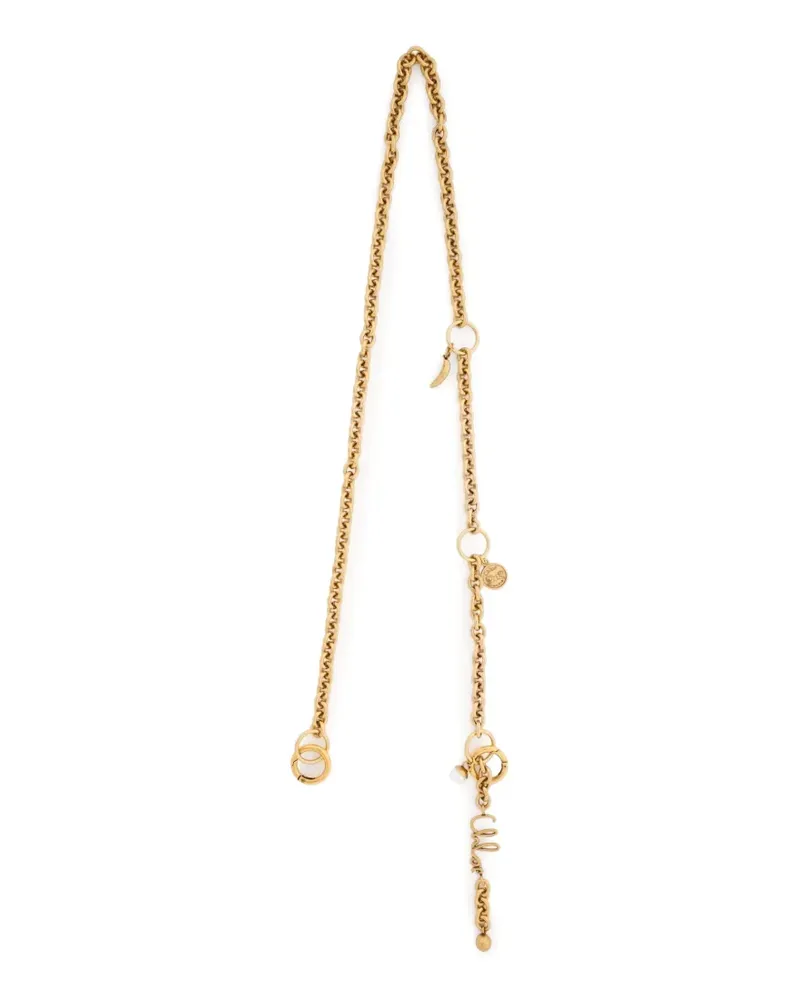 Chloé Kettenriemen mit Logo-Schild - Gold Gold