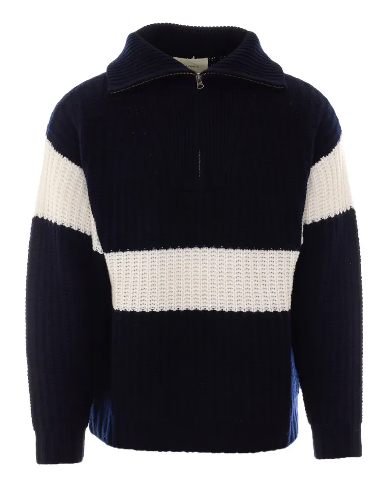 Lisa Yang Rafferty Pullover mit kurzem Reißverschluss - Blau Blau