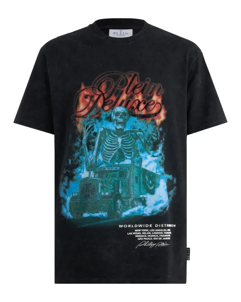 Philipp Plein T-Shirt mit rundem Ausschnitt - Schwarz Schwarz
