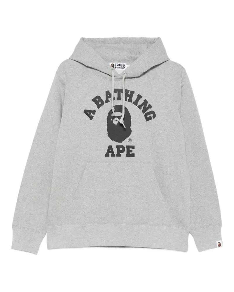 BAPE logo-print hoodie - Grau Grau