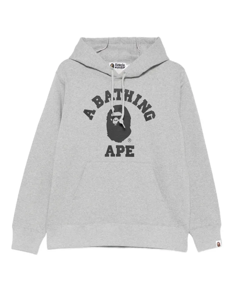 BAPE logo-print hoodie - Grau Grau