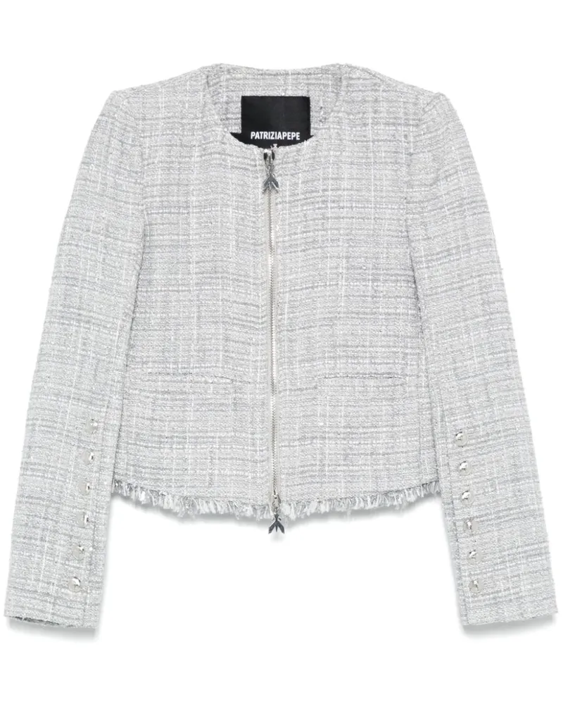 Patrizia Pepe Jacke aus Tweed - Grau Grau