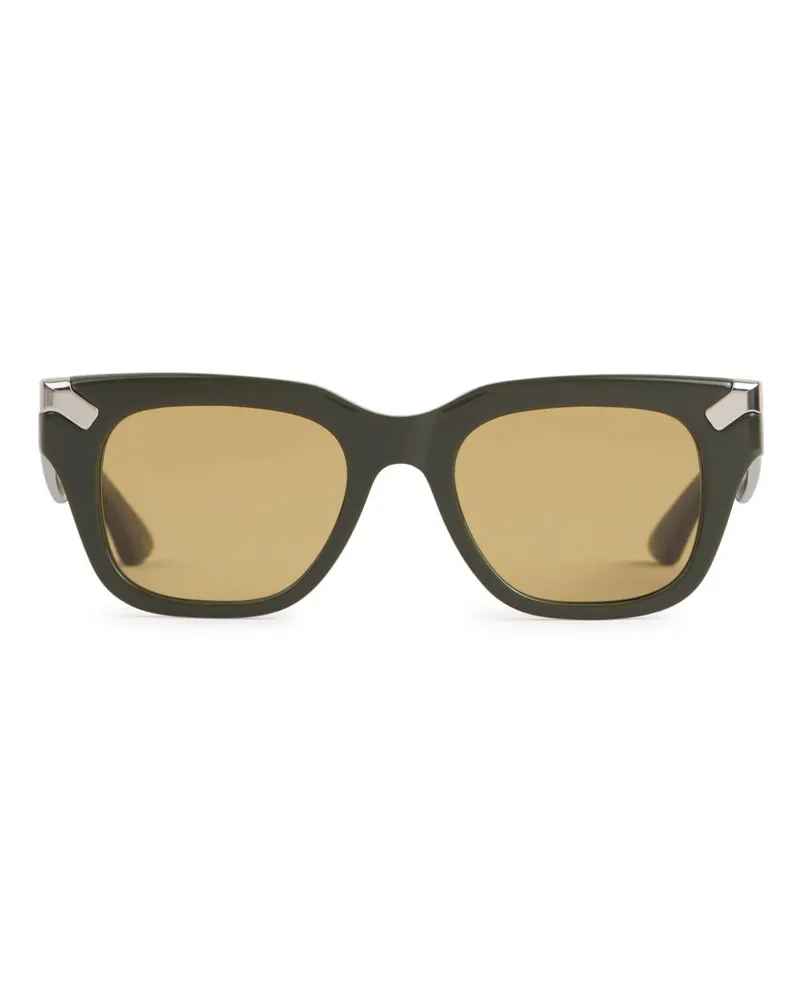 Alexander McQueen Punk Rivet Sonnenbrille mit eckigem Gestell - Grün Grün