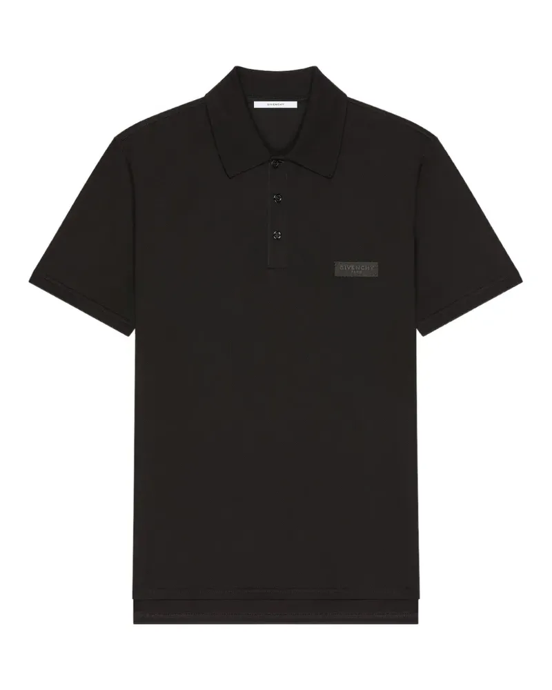 Givenchy Poloshirt mit Logo-Patch - Schwarz Schwarz