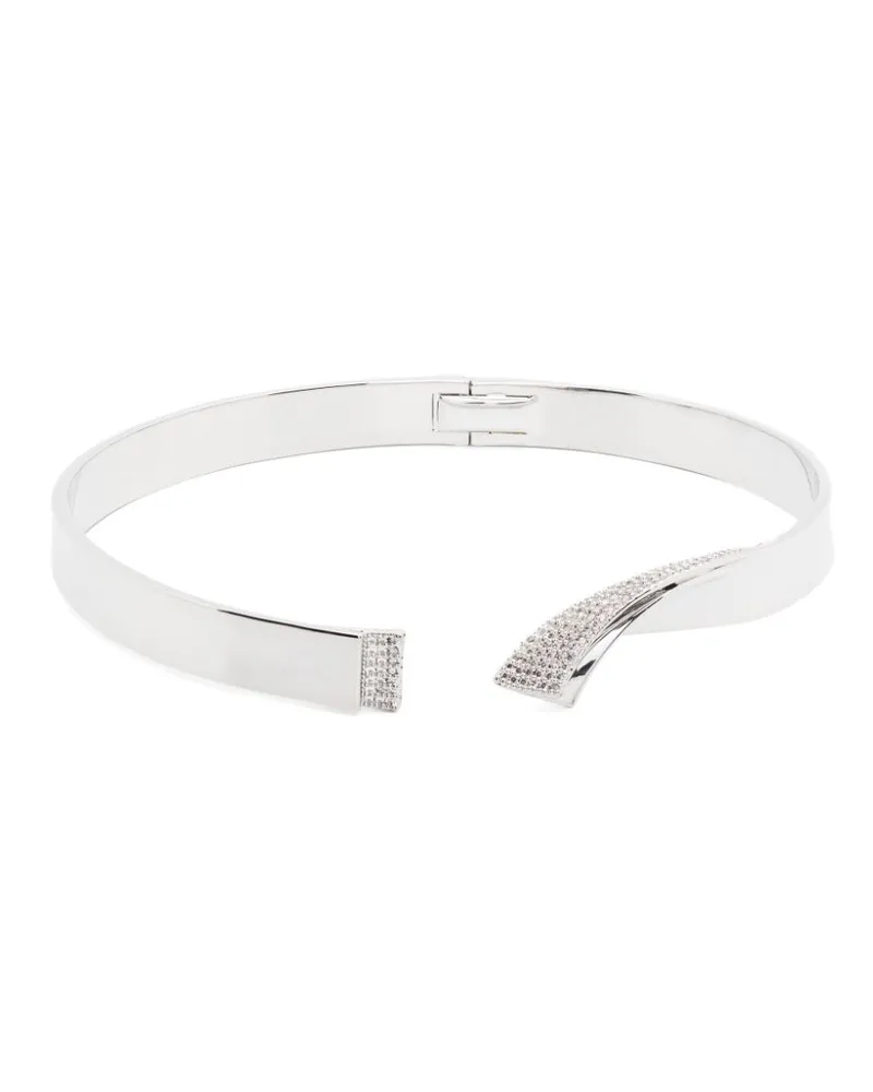 Eddie Borgo Pavé Folded collar - Silber Silber
