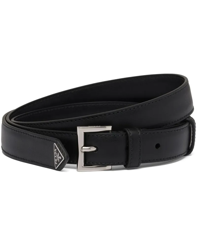 Prada Gürtel mit Logo - Schwarz Schwarz