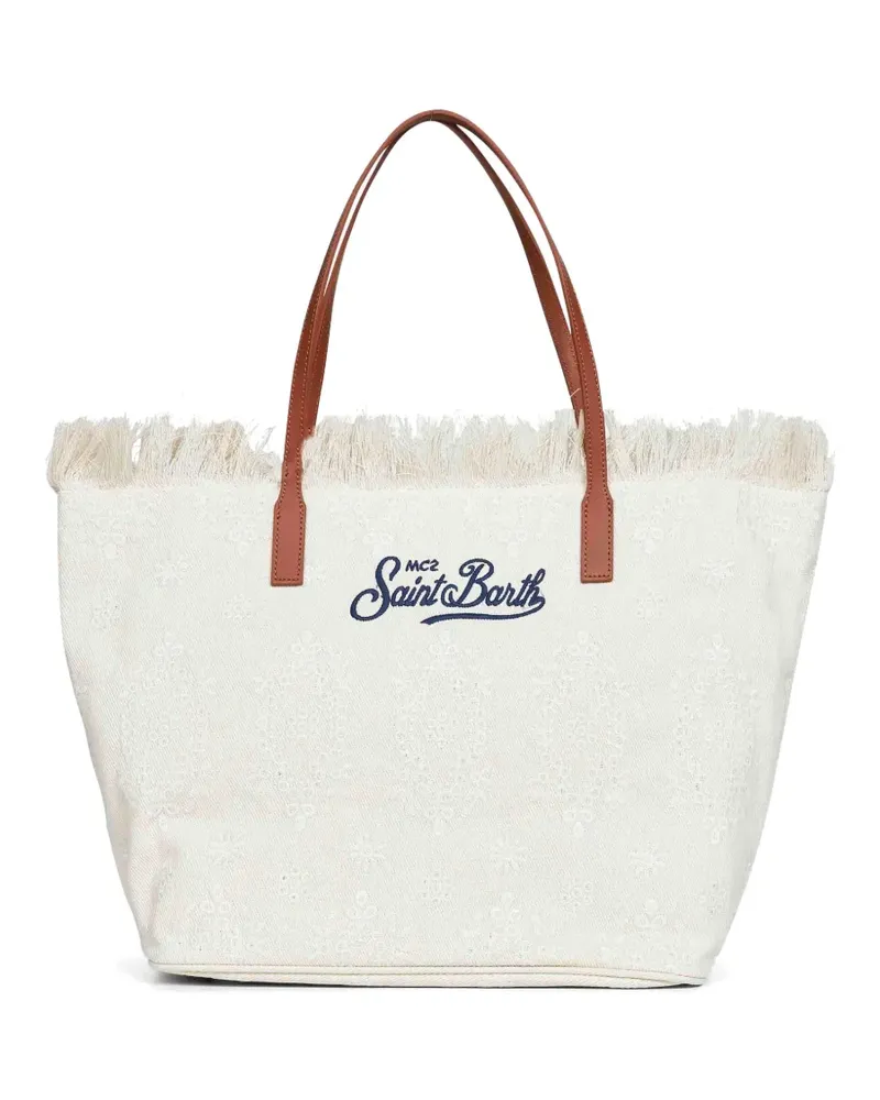 MC2 Saint Barth fringed-edge shoulder bag - Nude Nude