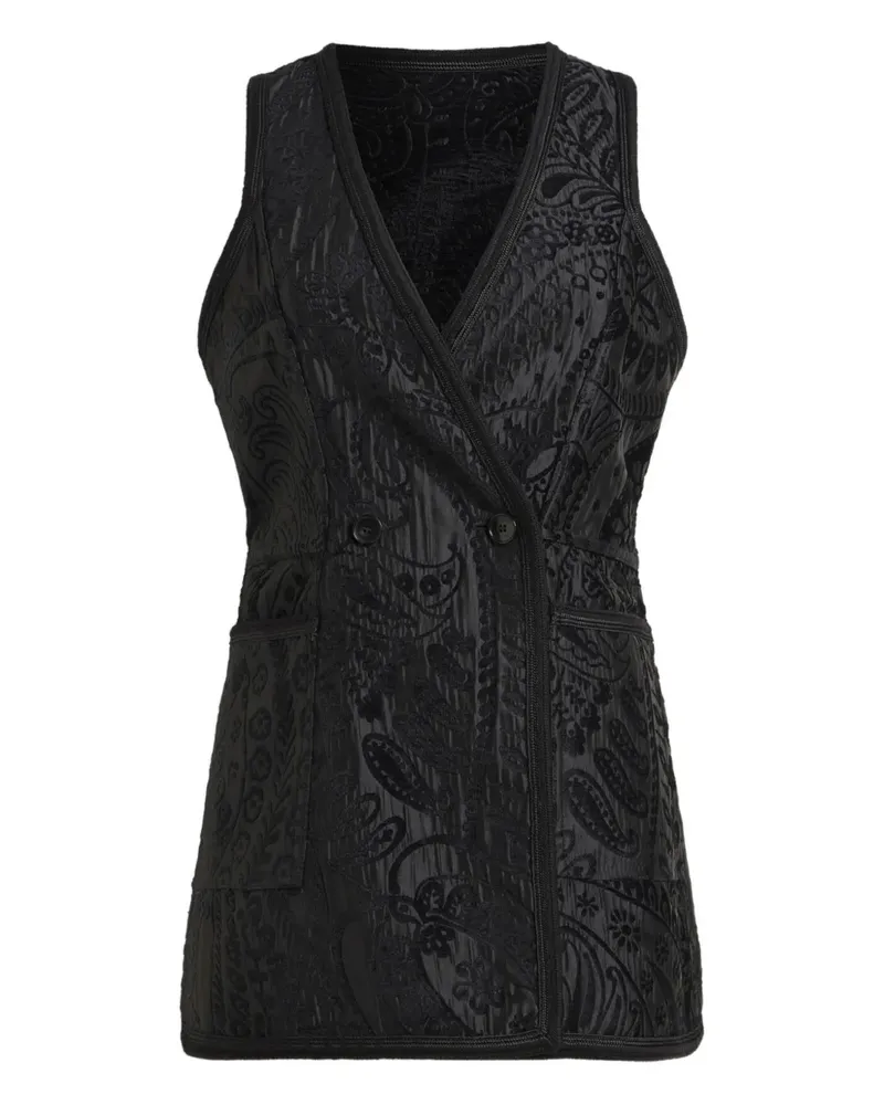 Etro reversible sleeveless waistcoat - Schwarz Schwarz