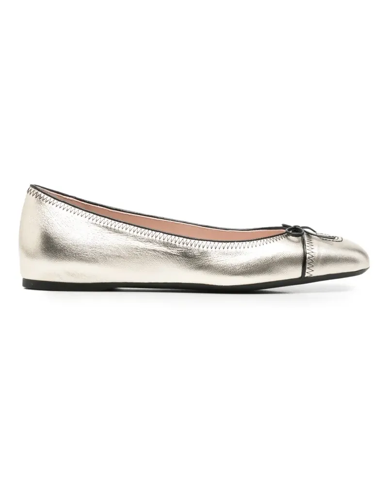 Valentino Garavani Ballerinas mit VLogo - Gold Gold