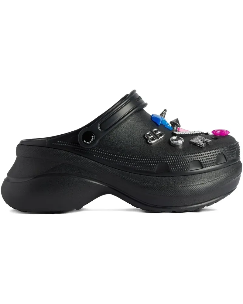 Balenciaga Clogs mit Patches - Schwarz Schwarz
